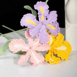 Crochet Iris Flower Kit | Handmade Forever Bouquet for Gifting & Home Decor