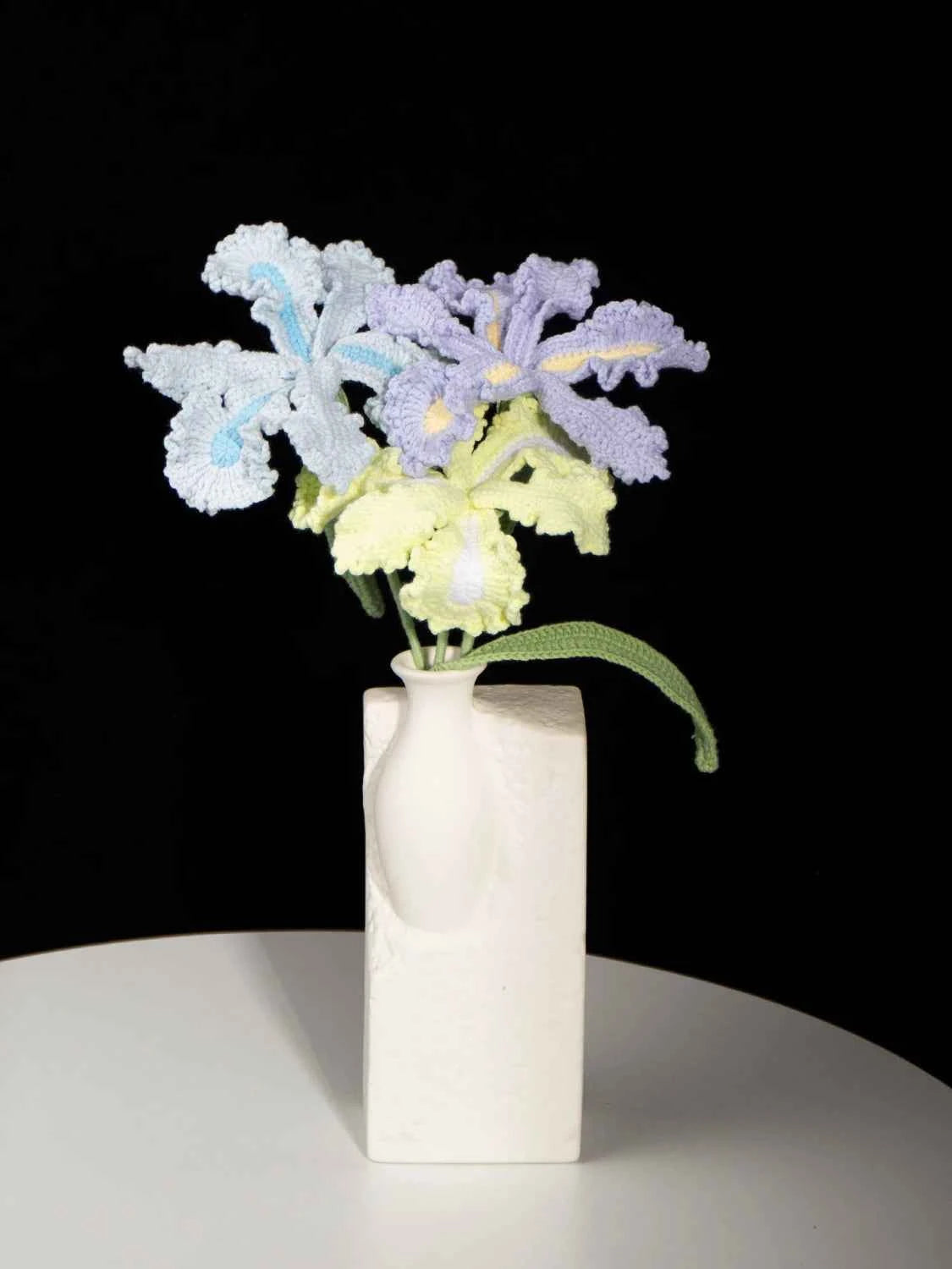 Crochet Iris Flower Kit | Handmade Forever Bouquet for Gifting & Home Decor