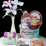 Crochet Iris Flower Kit | Handmade Forever Bouquet for Gifting & Home Decor