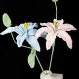 Crochet Lily (with bud) | Handmade Lilium Casa Blanca