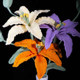 Crochet Lily (with bud) | Handmade Lilium Casa Blanca