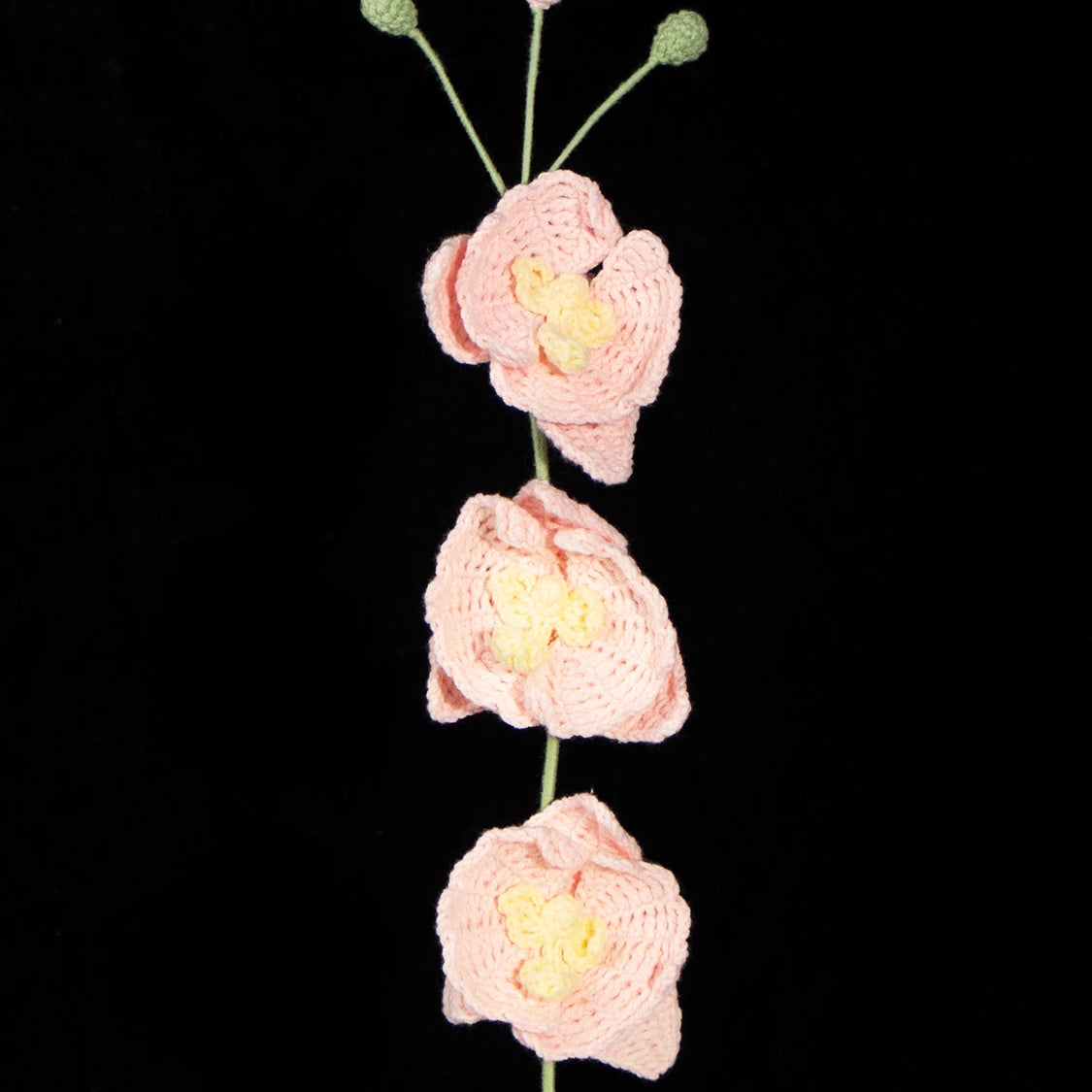 Handmade Crochet Butterfly Orchid Knitted Flower Home Decor Unique Gift for Plant Lovers