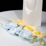 Handmade Crochet Butterfly Orchid Knitted Flower Home Decor Unique Gift for Plant Lovers