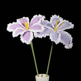 Crochet White Edge Tulip Kit – Single Flower DIY Set