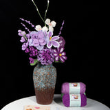 Crochet Purple Flower Bouquet Kit - DIY Amethyst Floral Arrangement for Home Decor