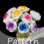 Crochet Rose Bouquet Kit - Complete DIY Craft Set with All Materials