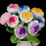 Crochet Rose Bouquet Kit - Complete DIY Craft Set with All Materials