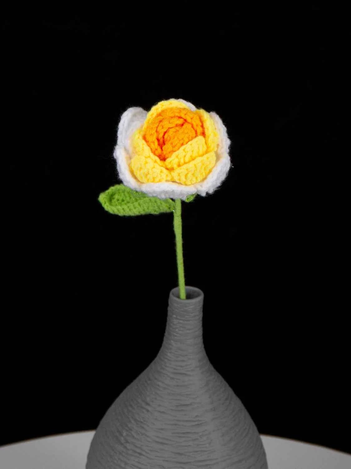 Crochet Rose Bouquet Kit - Complete DIY Craft Set with All Materials