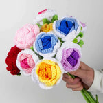 Crochet Rose Bouquet Kit - Complete DIY Craft Set with All Materials