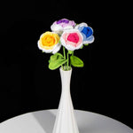 Crochet Rose Bouquet Kit - Complete DIY Craft Set with All Materials