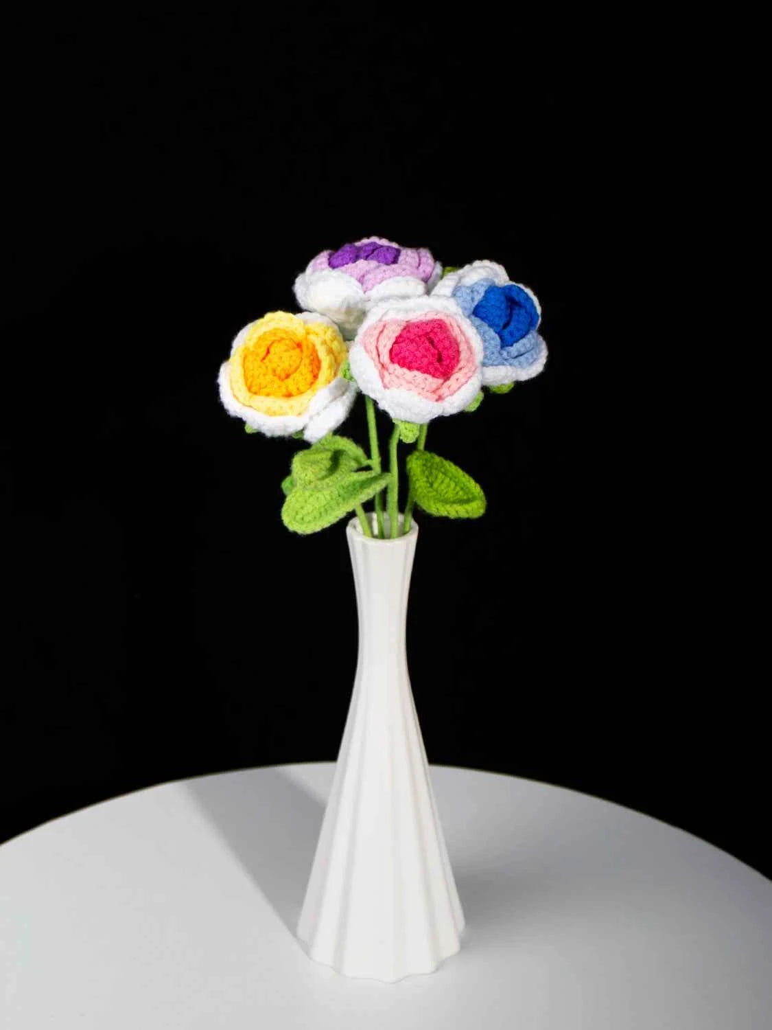 Crochet Rose Bouquet Kit - Complete DIY Craft Set with All Materials