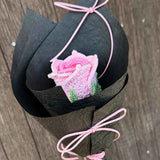 Crochet Single Wrapped Mini Thai Rose Bouquet