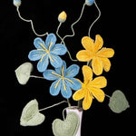 Crochet Tung Blossom Branch - Handmade Multicolor Fake Flower