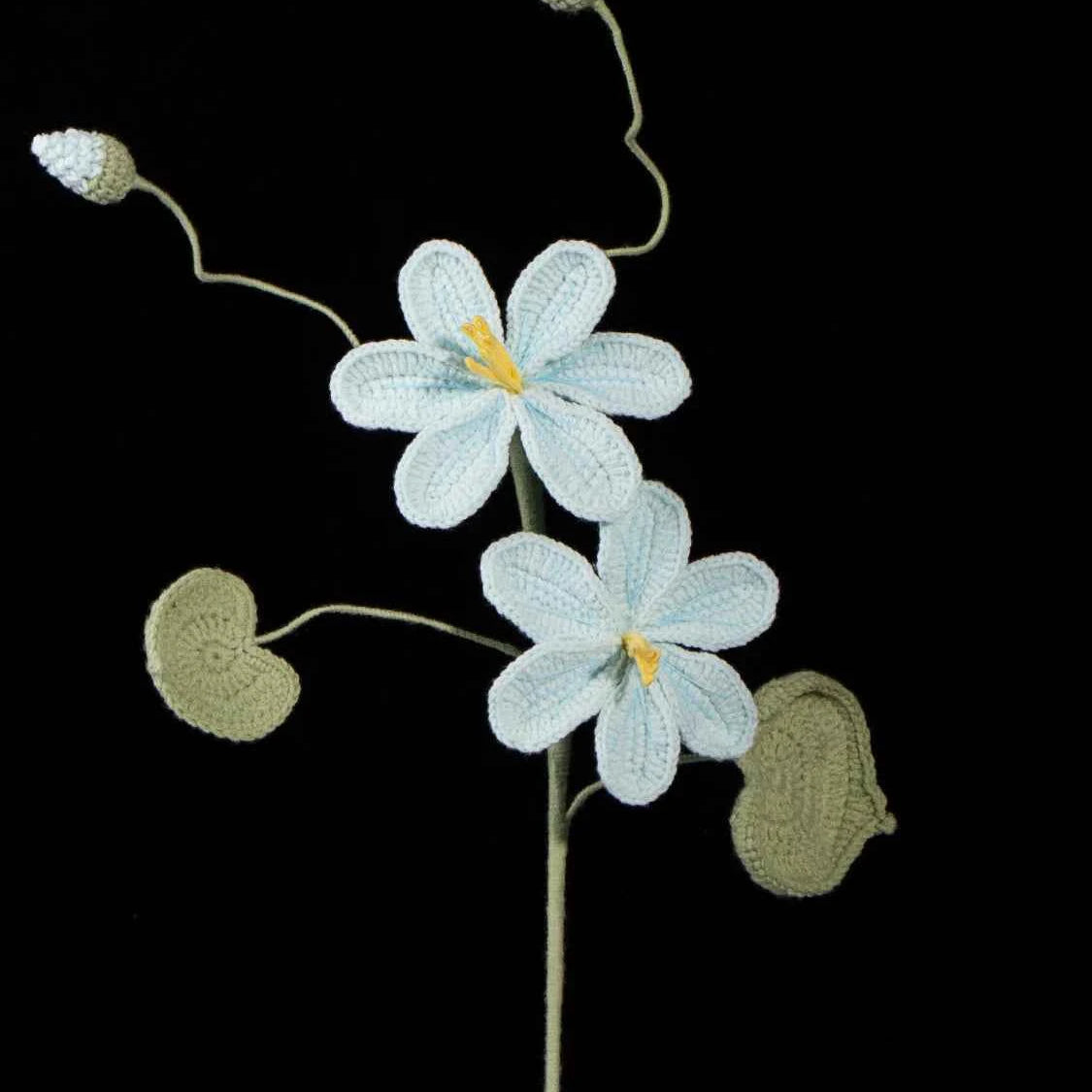 Crochet Tung Blossom Branch - Handmade Multicolor Fake Flower