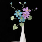 Crochet Tung Blossom Branch - Handmade Multicolor Fake Flower