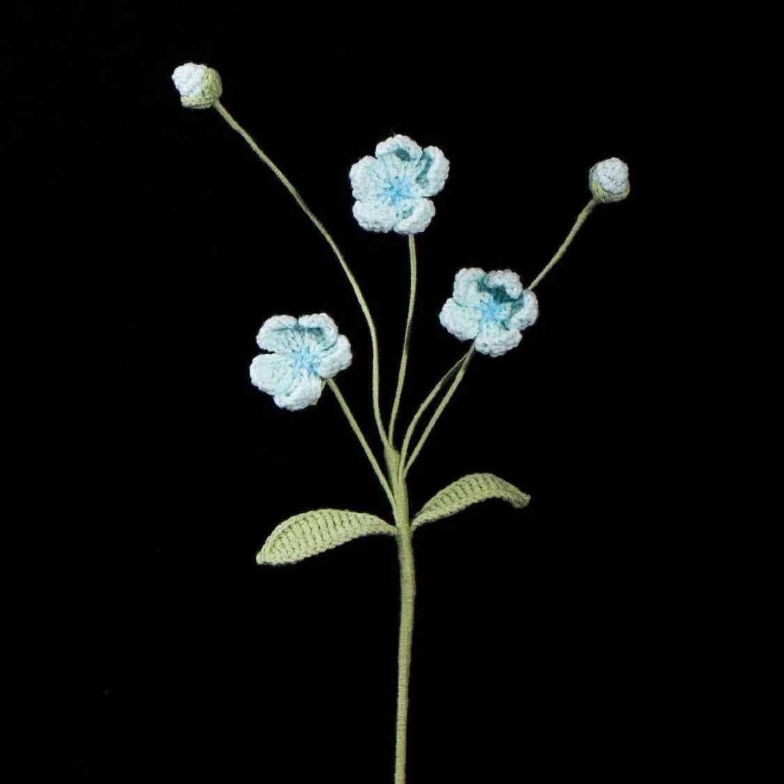 Crochet Androsace Umbellata Flower | Handmade Rock Jasmine Gift