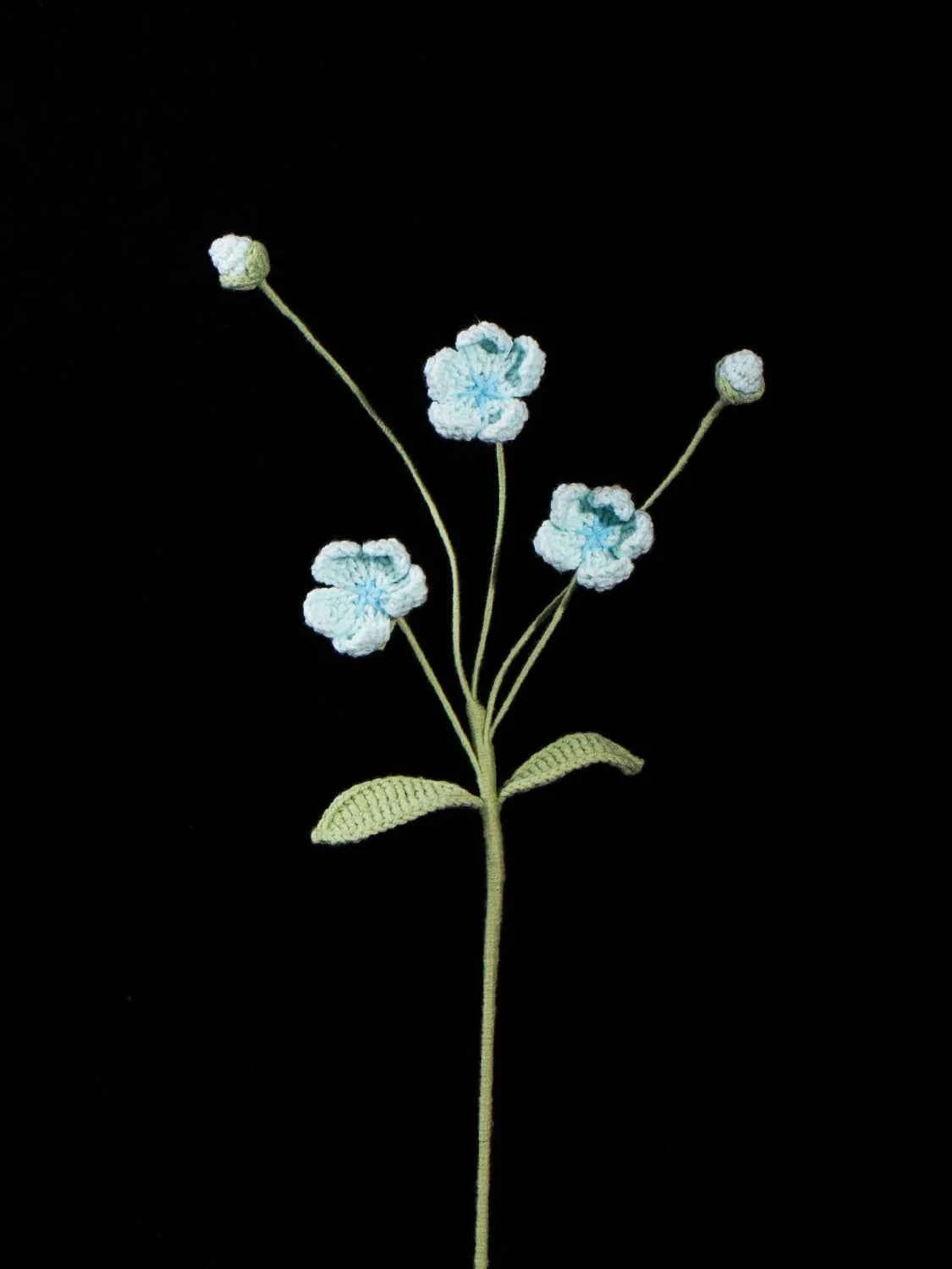 Crochet Androsace Umbellata Flower | Handmade Rock Jasmine Gift