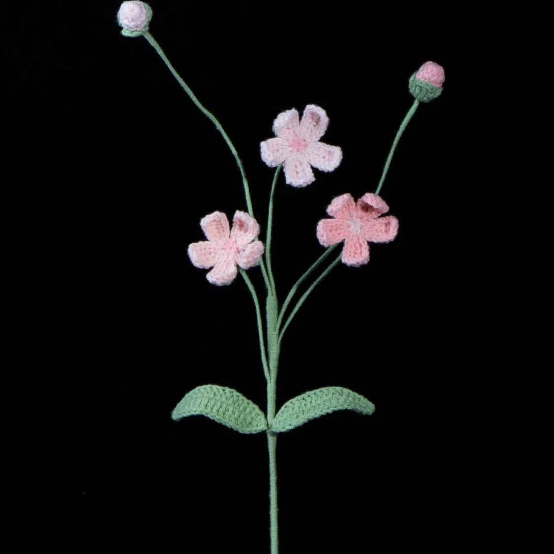 Crochet Androsace Umbellata Flower | Handmade Rock Jasmine Gift