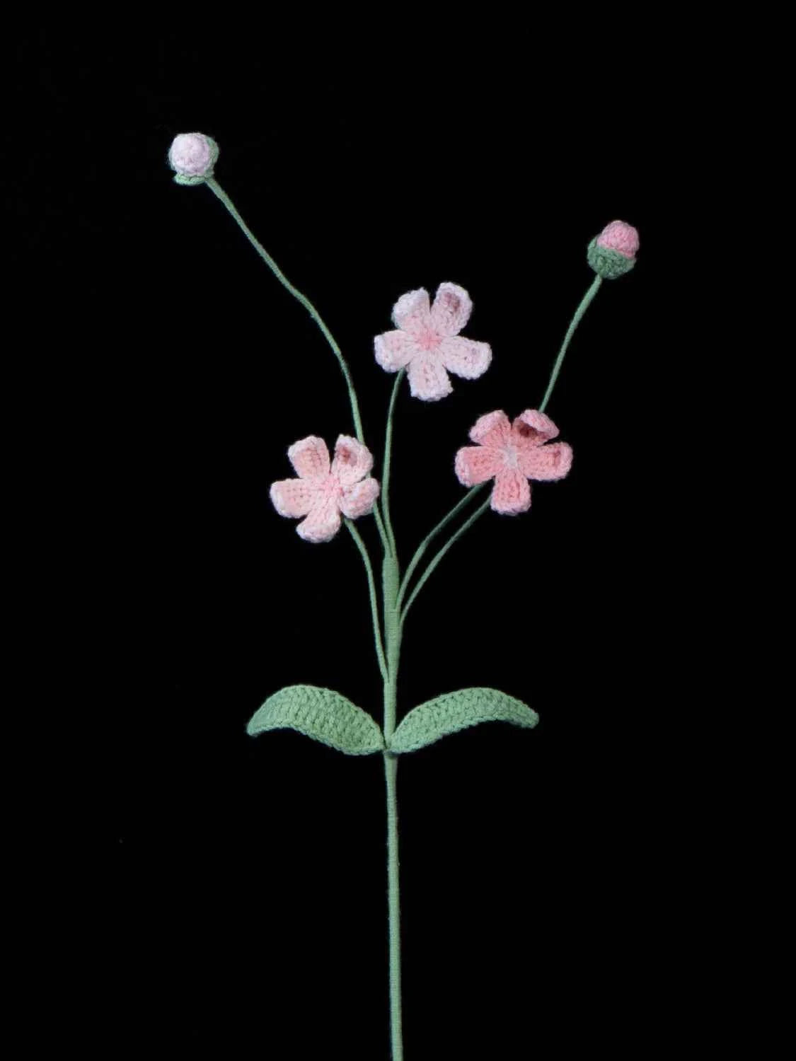 Crochet Androsace Umbellata Flower | Handmade Rock Jasmine Gift