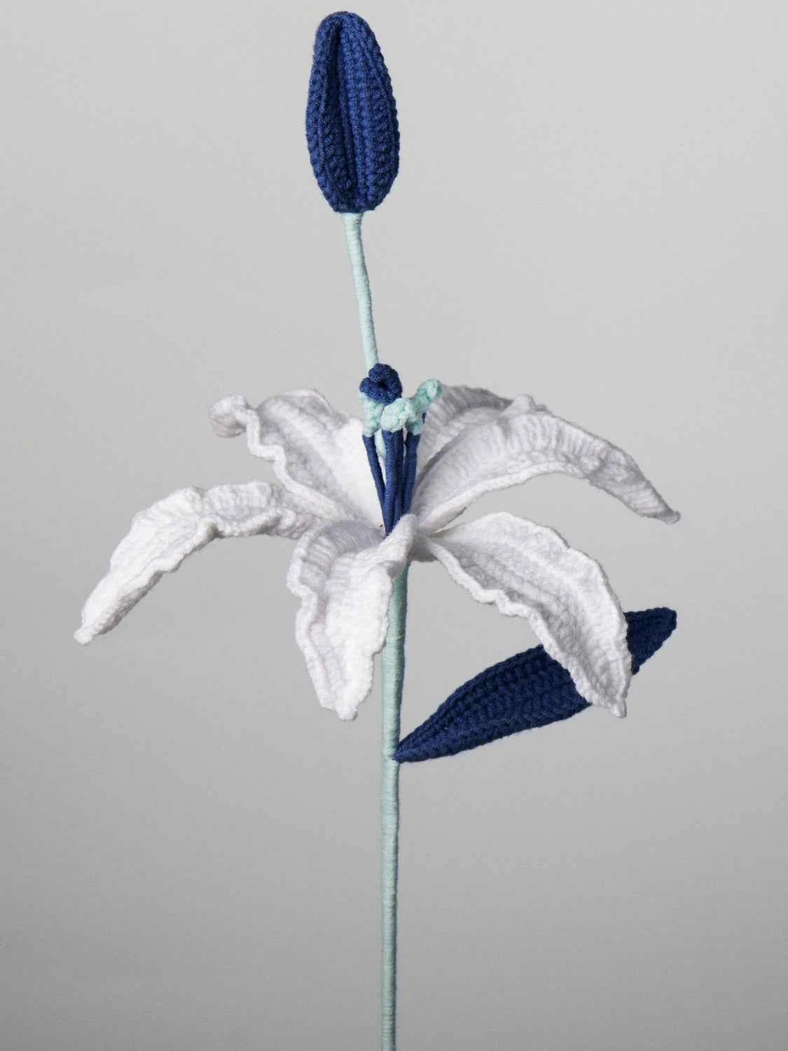 Crochet Lily (with bud) | Handmade Lilium Casa Blanca