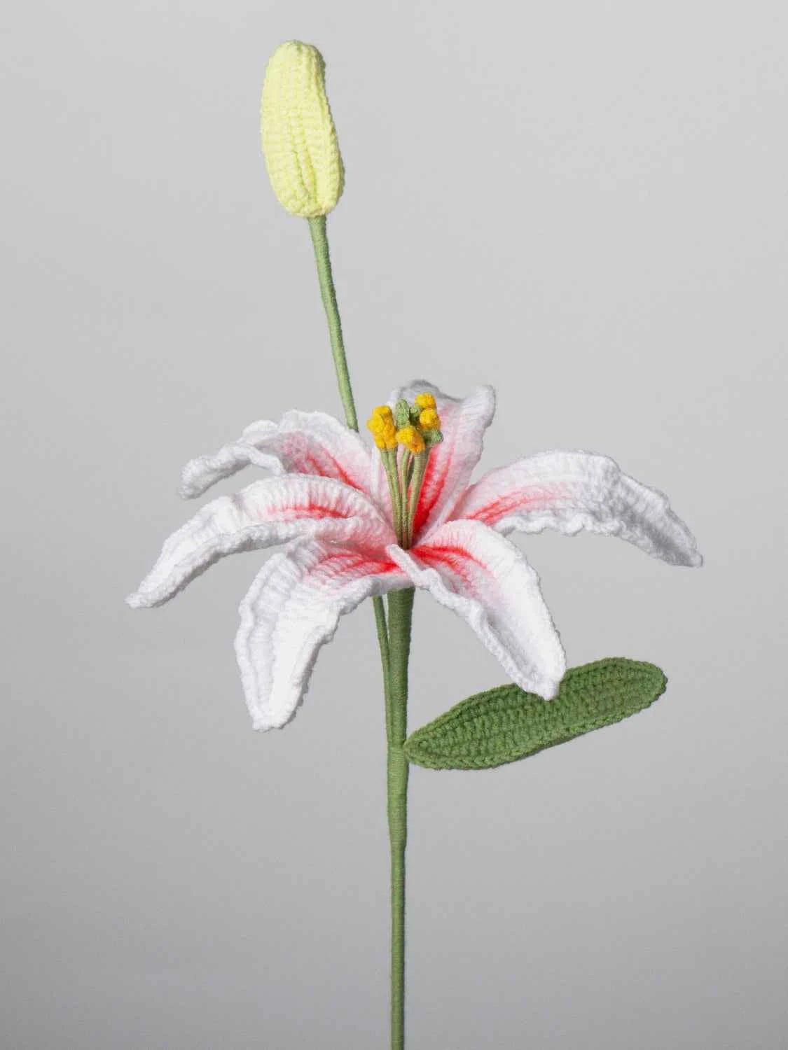 Crochet Lily (with bud) | Handmade Lilium Casa Blanca
