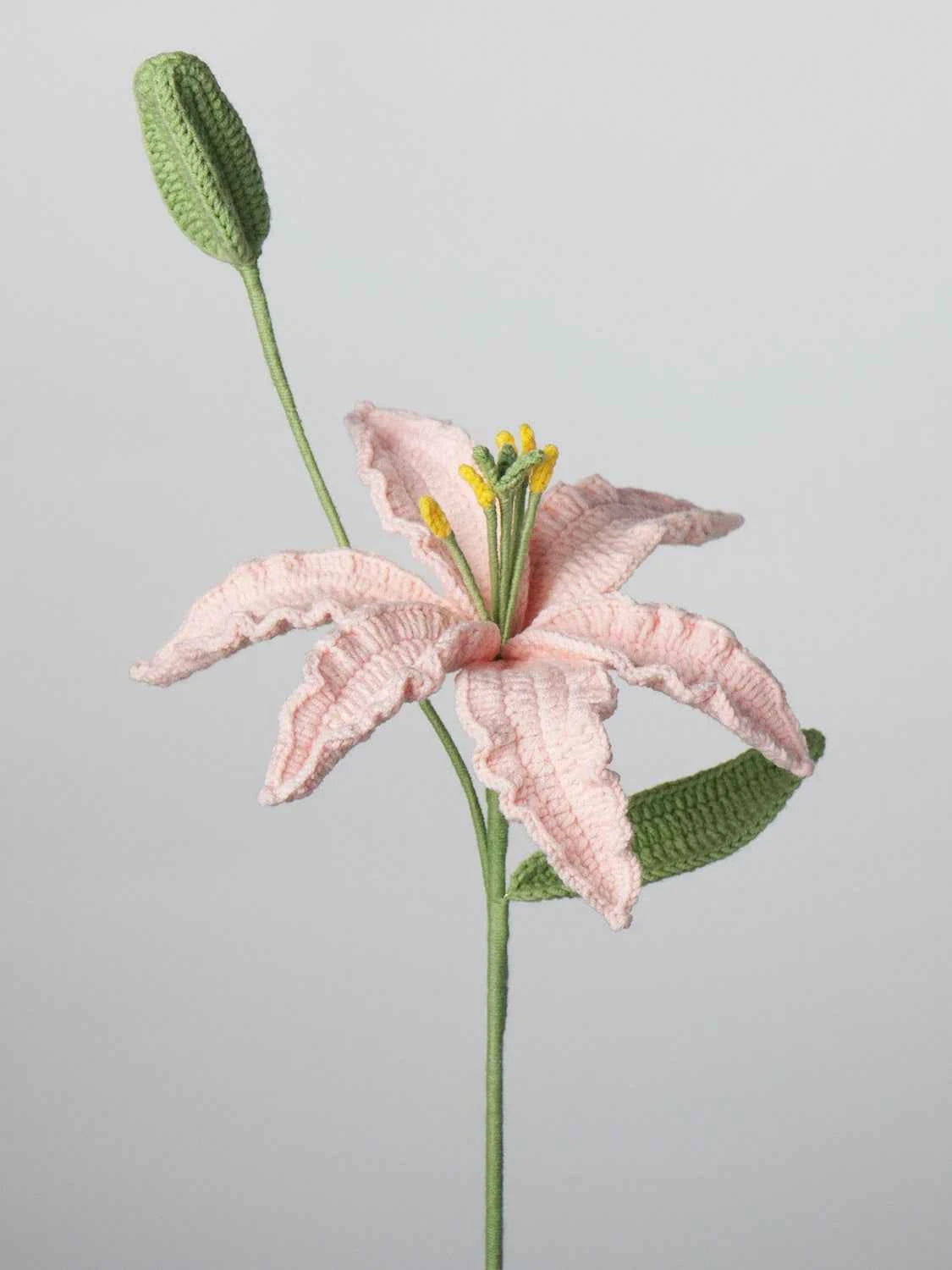 Crochet Lily (with bud) | Handmade Lilium Casa Blanca