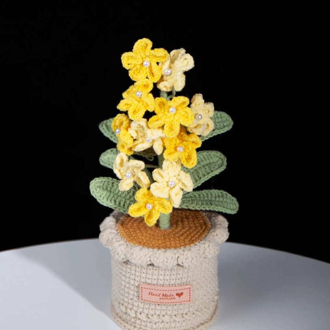 Handmade Crochet Forget-Me-Not Potted Plant | Forever Flower Gift