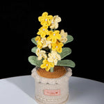 Handmade Crochet Forget-Me-Not Potted Plant | Forever Flower Gift