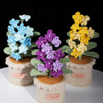 Handmade Crochet Forget-Me-Not Potted Plant | Forever Flower Gift