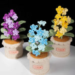 Handmade Crochet Forget-Me-Not Potted Plant | Forever Flower Gift