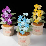Handmade Crochet Forget-Me-Not Potted Plant | Forever Flower Gift