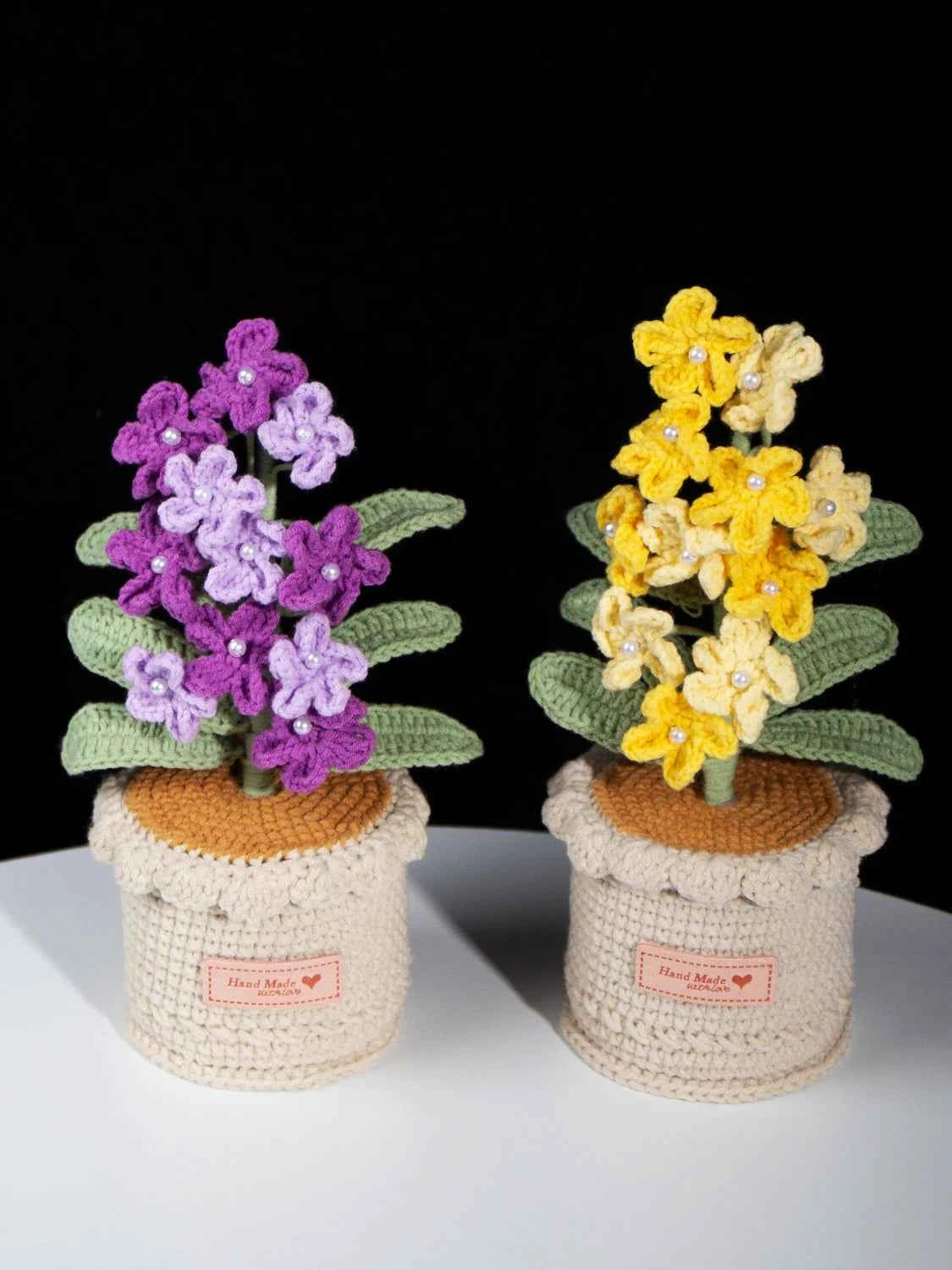Handmade Crochet Forget-Me-Not Potted Plant | Forever Flower Gift