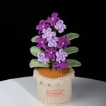Handmade Crochet Forget-Me-Not Potted Plant | Forever Flower Gift
