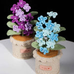 Handmade Crochet Forget-Me-Not Potted Plant | Forever Flower Gift
