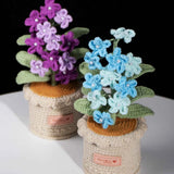 Handmade Crochet Forget-Me-Not Potted Plant | Forever Flower Gift