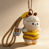Clover the Bee-Suit Lamb Crochet Kit | DIY Plush Keychain & Bag Charm