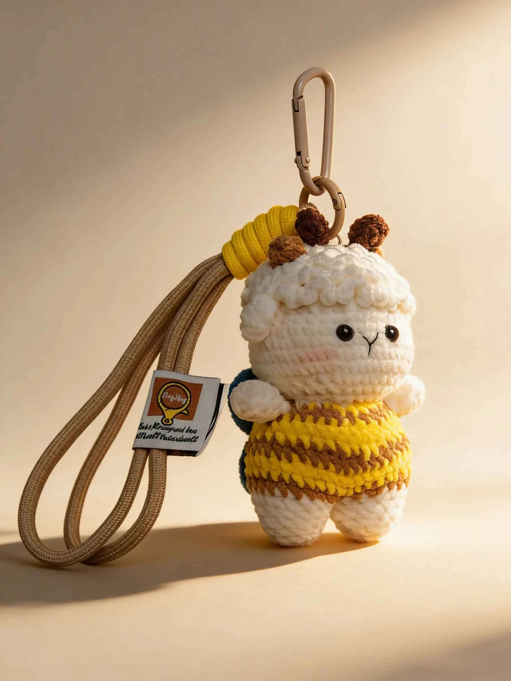 Clover the Bee-Suit Lamb Crochet Kit | DIY Plush Keychain & Bag Charm