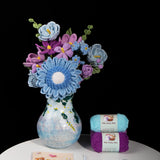 DIY Crochet Blue SunFlower Bouquet Kit