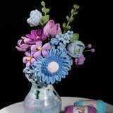 DIY Crochet Blue SunFlower Bouquet Kit