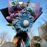 DIY Crochet Blue SunFlower Bouquet Kit
