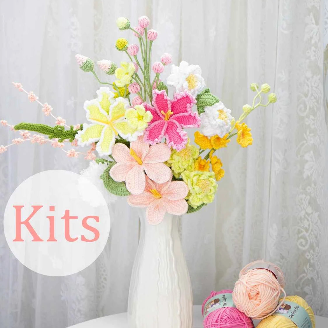 DIY Crochet Bouquet Kit | Make Your Own Everlasting Flowers with Free Wrapping Paper