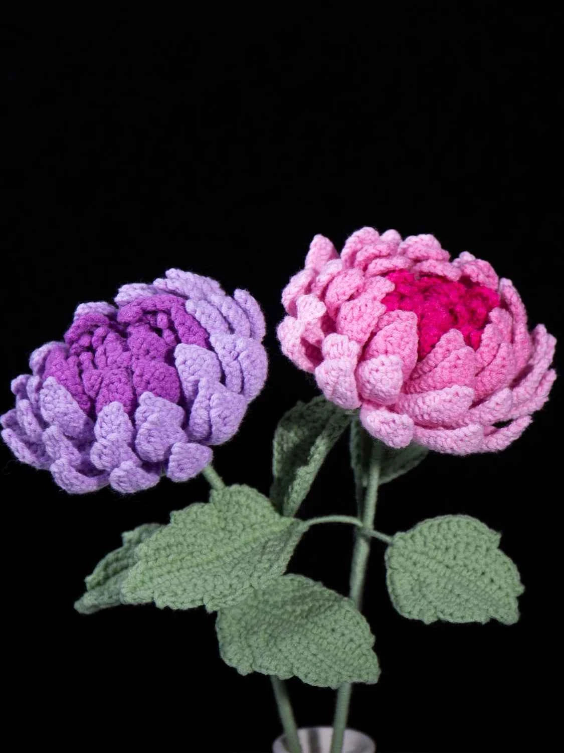 DIY Crochet Dahlia Flower Kit - Handmade Everlasting Blooms