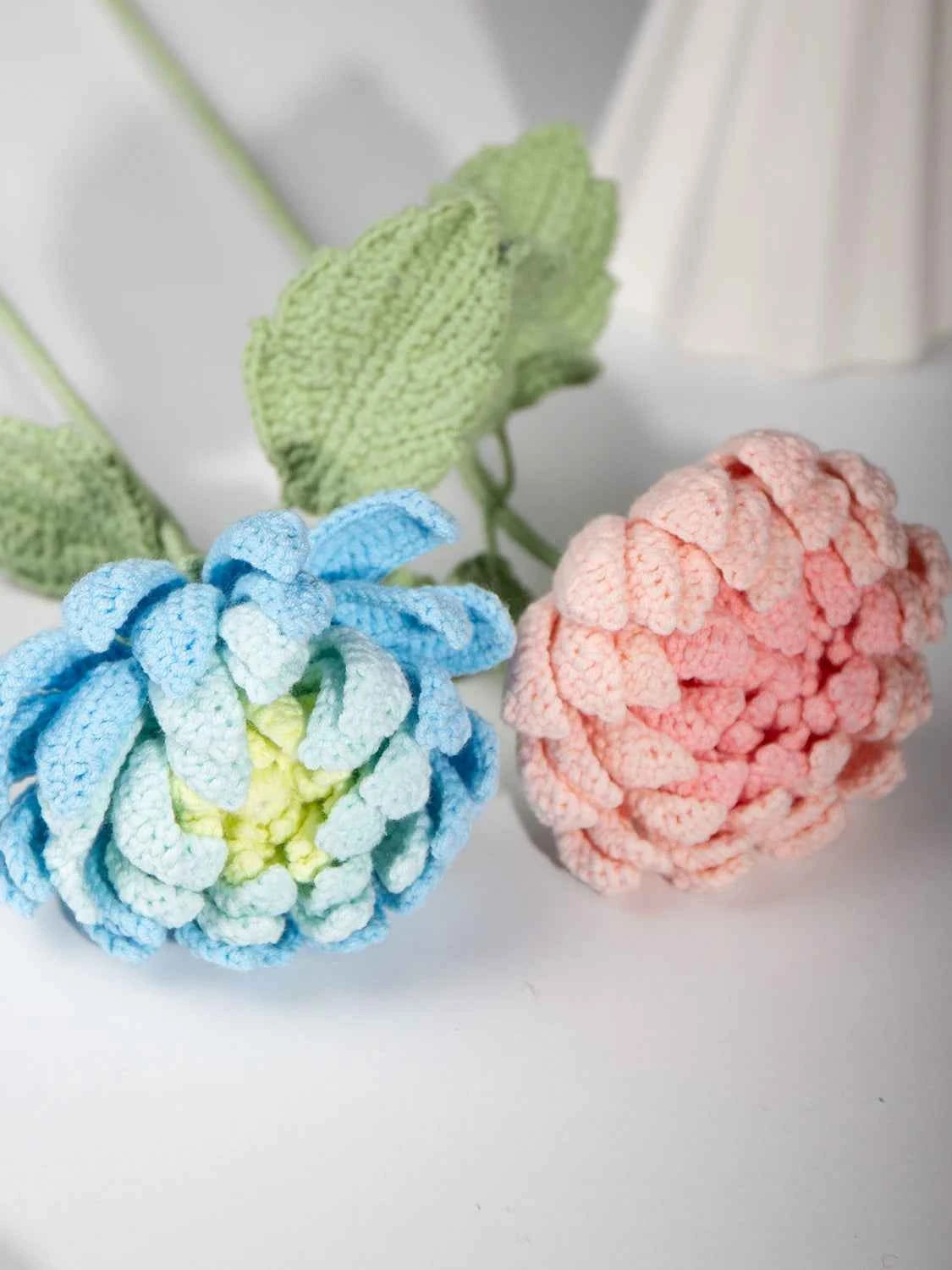 DIY Crochet Dahlia Flower Kit - Handmade Everlasting Blooms