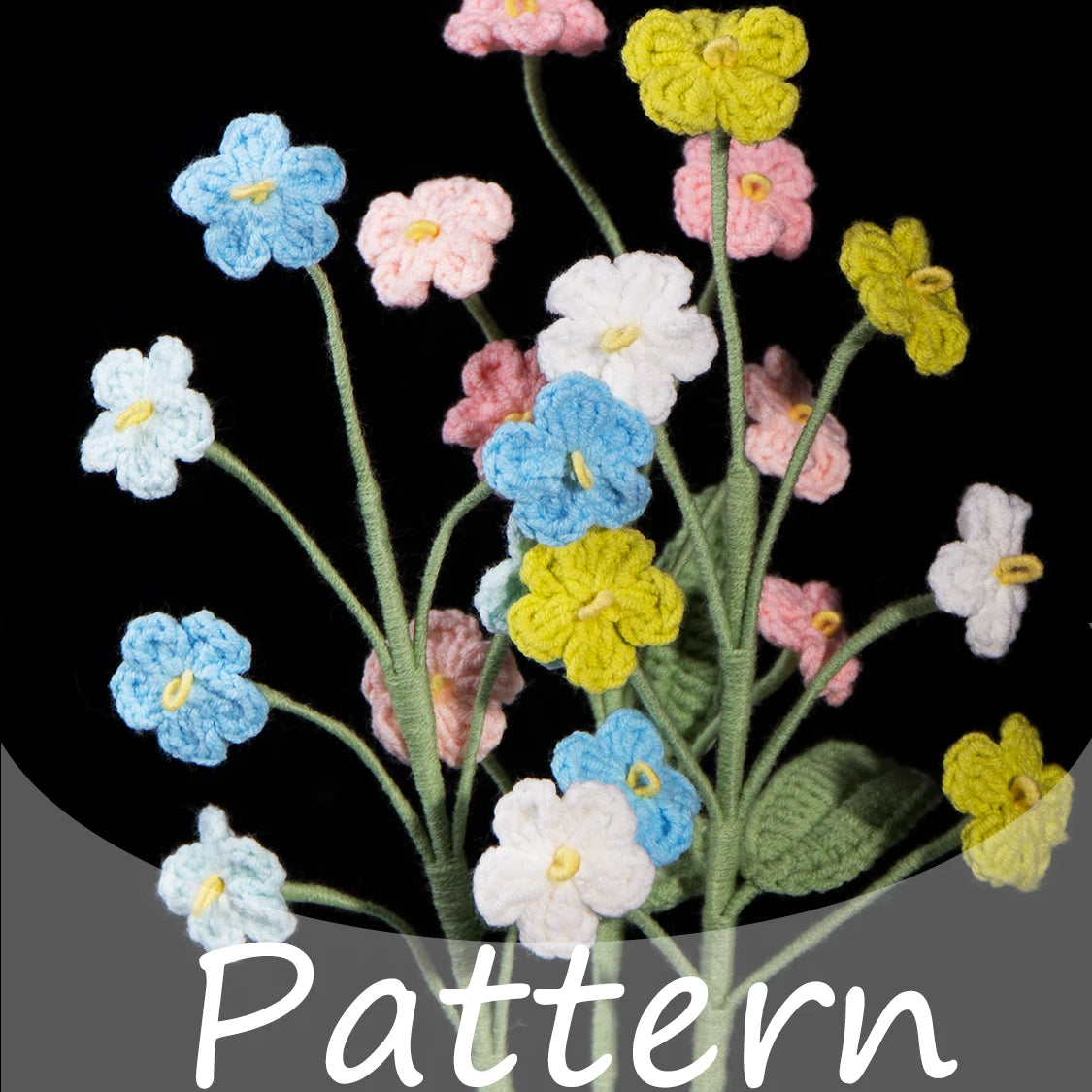 DIY Crochet Forget-Me-Not Bouquet Kit