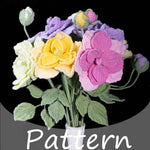 DIY Crochet Heavy Industry Rose Kit Knitted Flower Bouquet Material bag