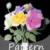 DIY Crochet Heavy Industry Rose Kit Knitted Flower Bouquet Material bag