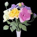 DIY Crochet Heavy Industry Rose Kit Knitted Flower Bouquet Material bag