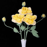 DIY Crochet Heavy Industry Rose Kit Knitted Flower Bouquet Material bag