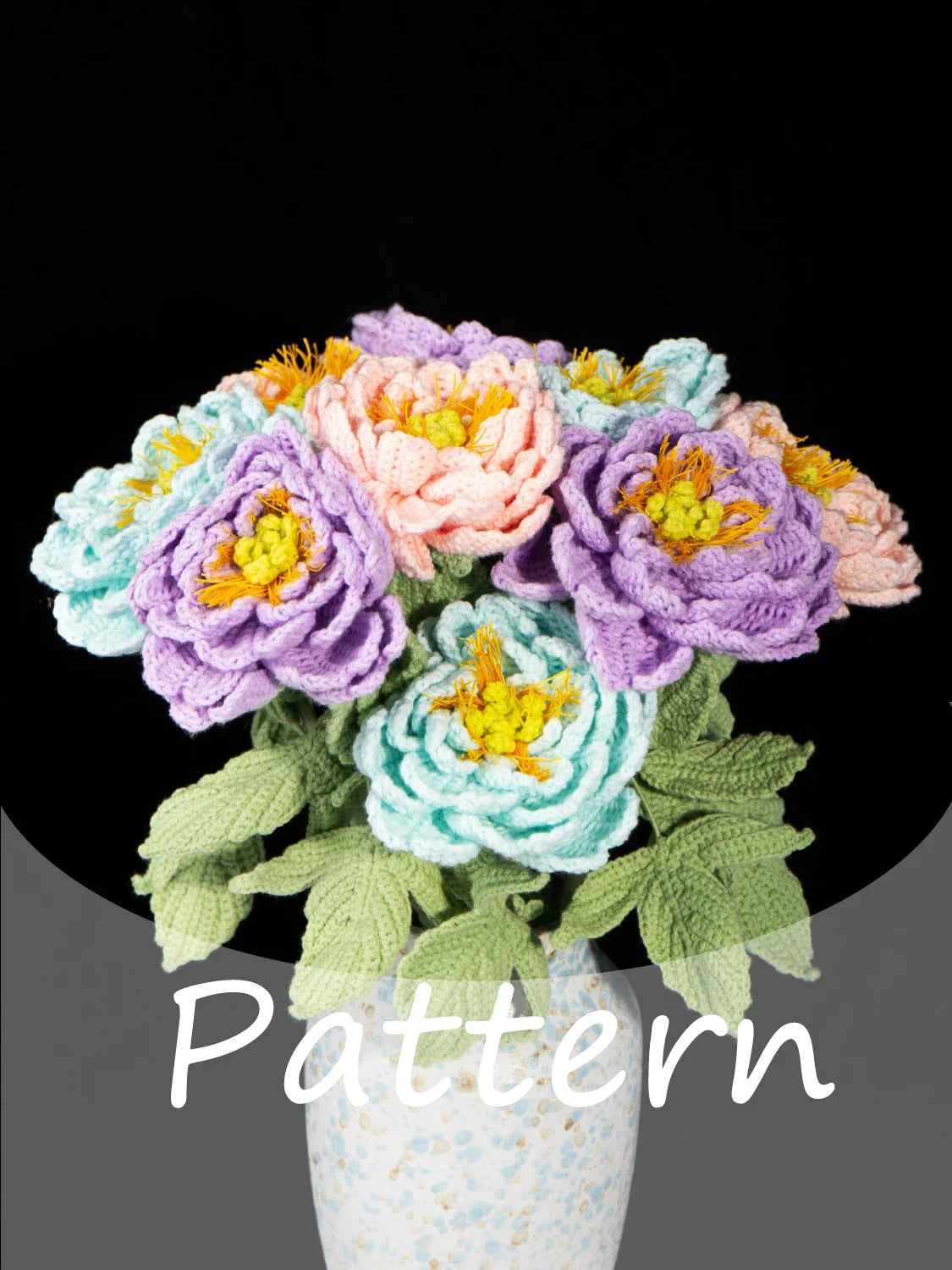 DIY Handmade Diamond Peony Flower Material Set