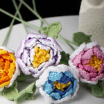 DIY Handcraft Crocheted Peony Flower Material Kits